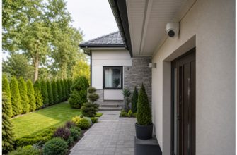 Приватний будинок із камерою відеоспостереження біля входу